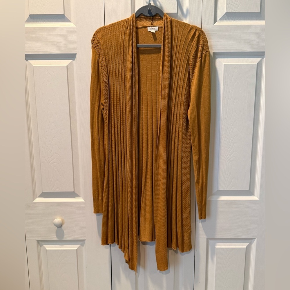 # Debut 3X Women's Mustard Open Front Cardigan